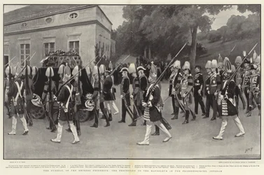 O Funeral da Imperatriz Frederick, a procissão ao mausoléu na Friedenskirche, Potsdam